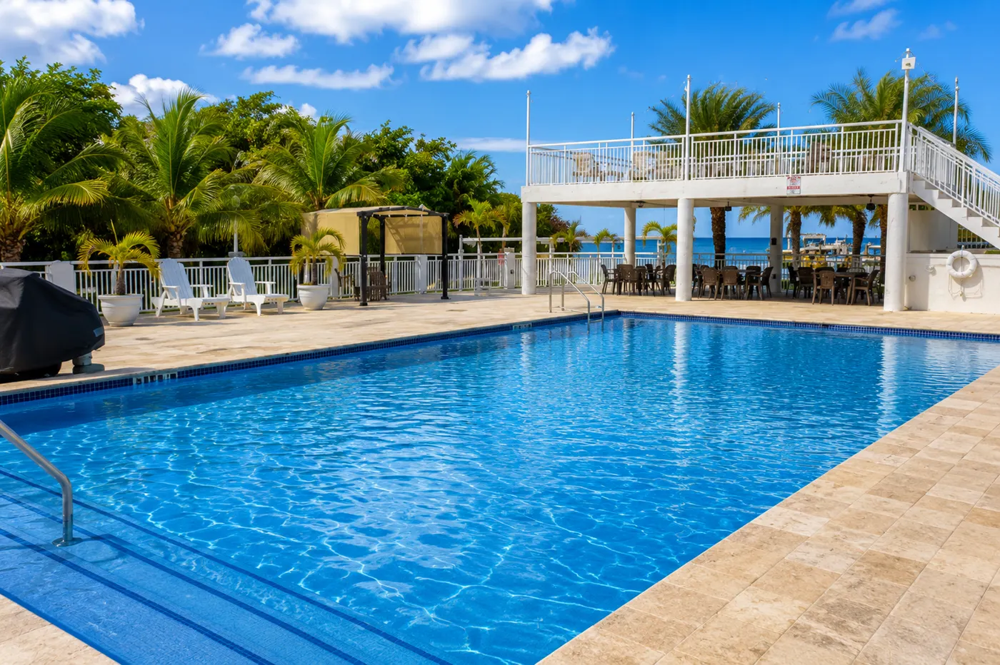 Sparkling shared Calusa swimming pool